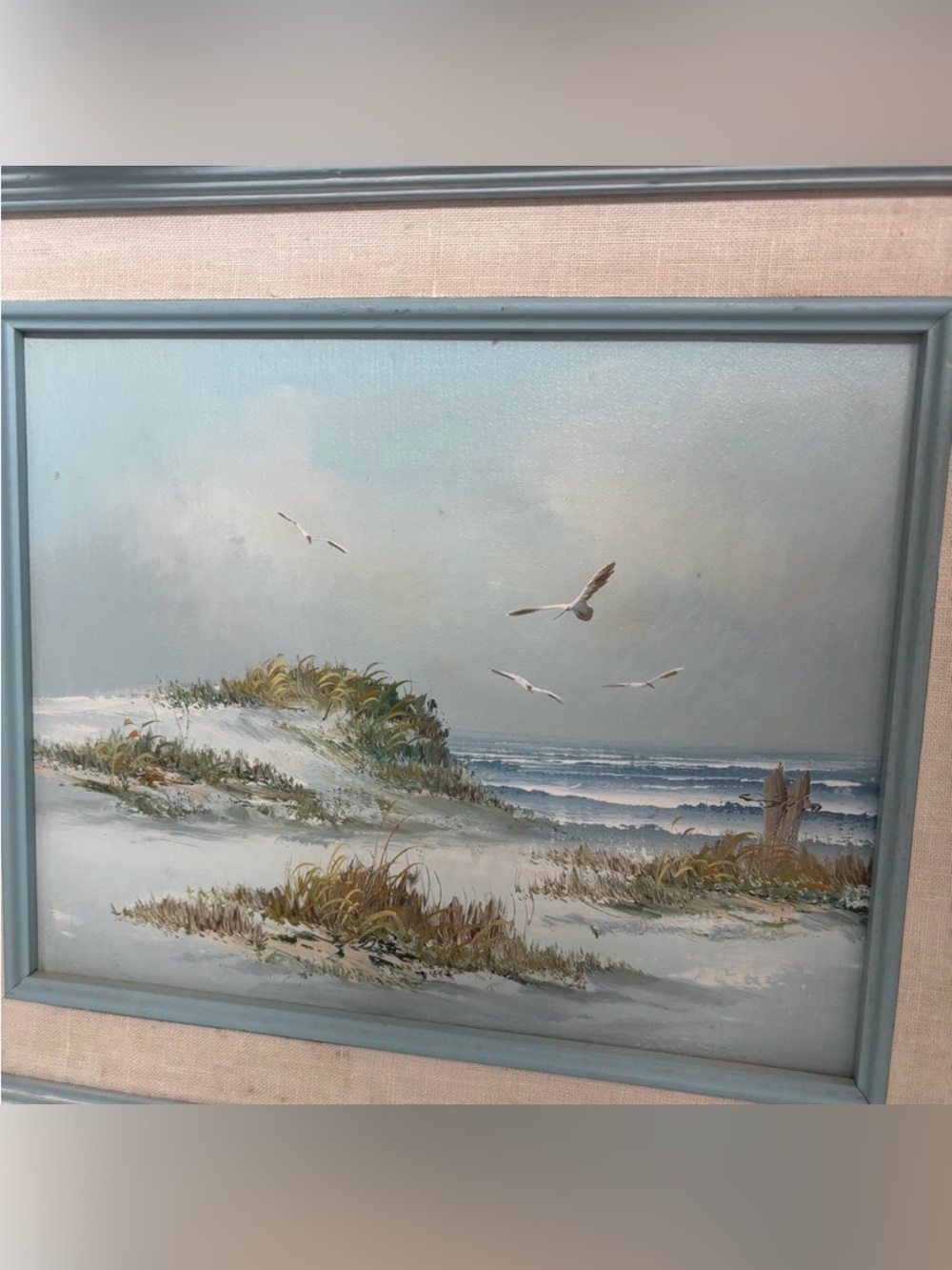 80’s Coastal Dune Seascape Vintage Wall Art Final Sale NFS